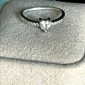 Elegant Silver Heart Ring RSC/ 925 vintage